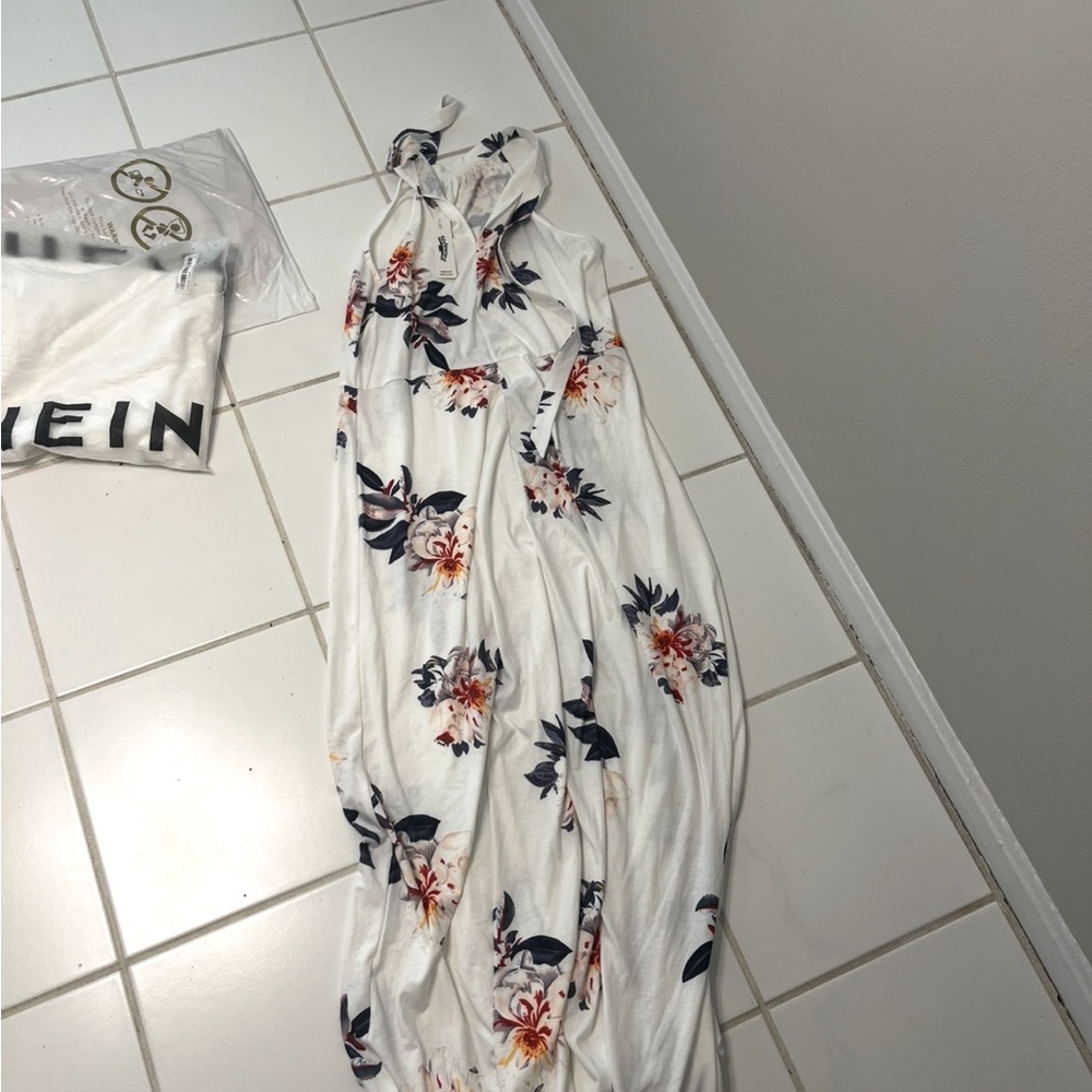 Floral White Maxi Dress